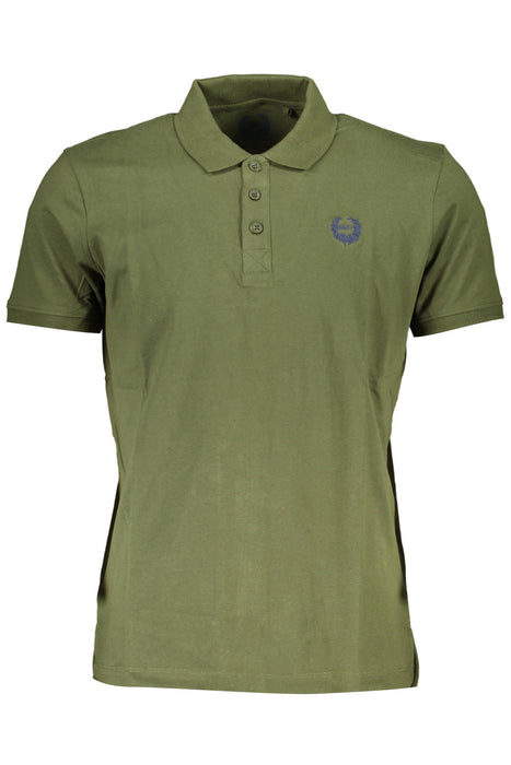 GIAN MARCO VENTURI MENS GREEN SHORT SLEEVED POLO SHIRT