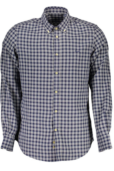 HARMONT & BLAINE MENS BLUE LONG SLEEVE SHIRT