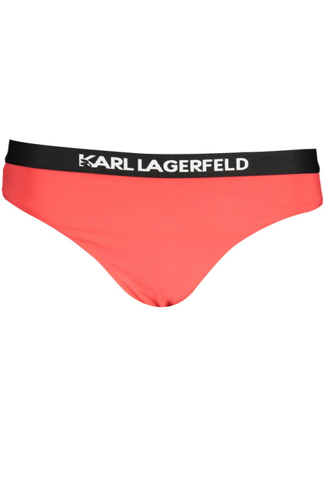 KARL LAGERFELD BEACHWEAR SWIMSUIT SIDE BOTTOM WOMAN RED