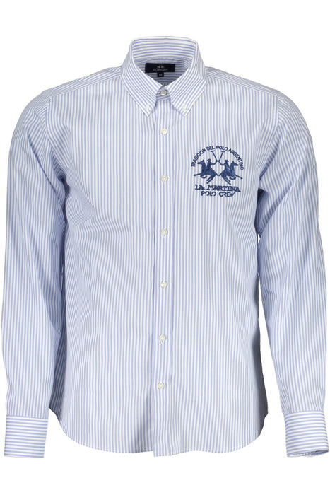 LA MARTINA MENS LONG SLEEVE SHIRT BLUE