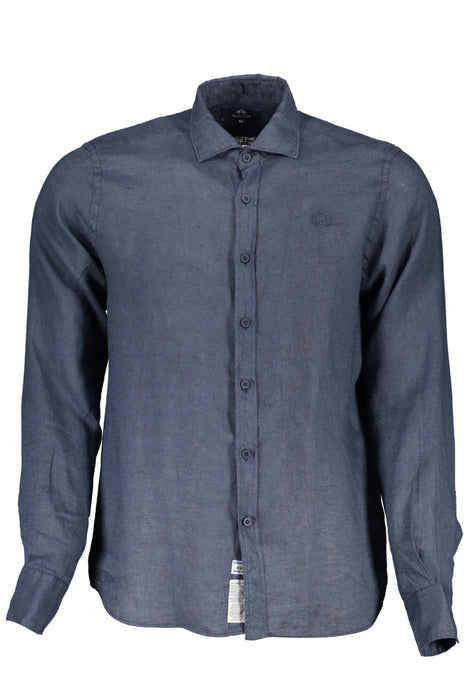 LA MARTINA MENS BLUE LONG SLEEVE SHIRT