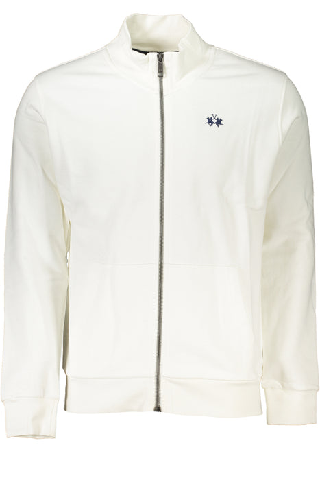 La Martina Mens White Zip Sweatshirt