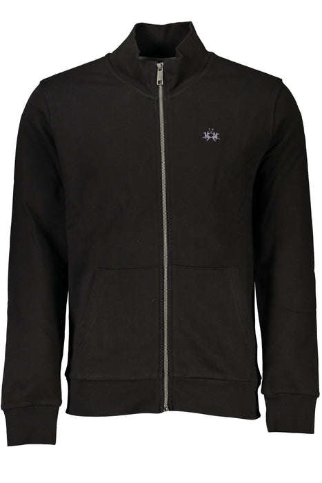 La Martina Mens Black Zip Sweatshirt