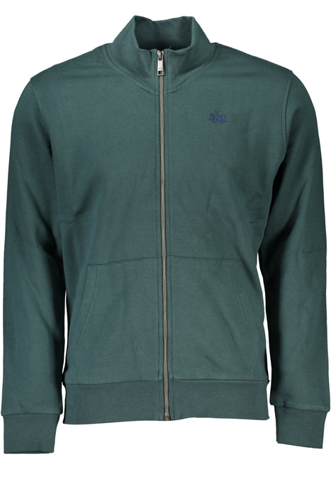 La Martina Mens Green Zip Sweatshirt