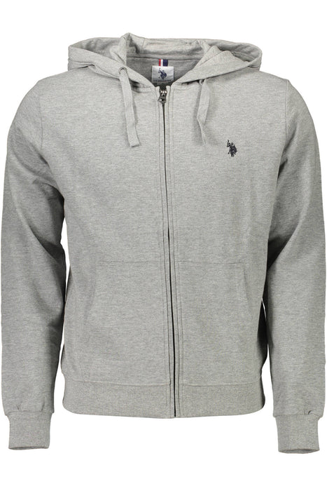 US POLO GRAY MENS SWEATSHIRT WITH ZIP