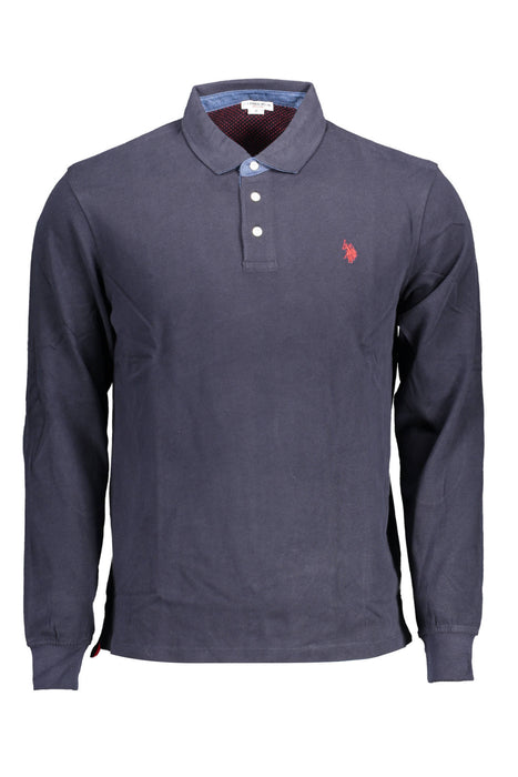 US POLO BLUE MENS LONG SLEEVED POLO SHIRT