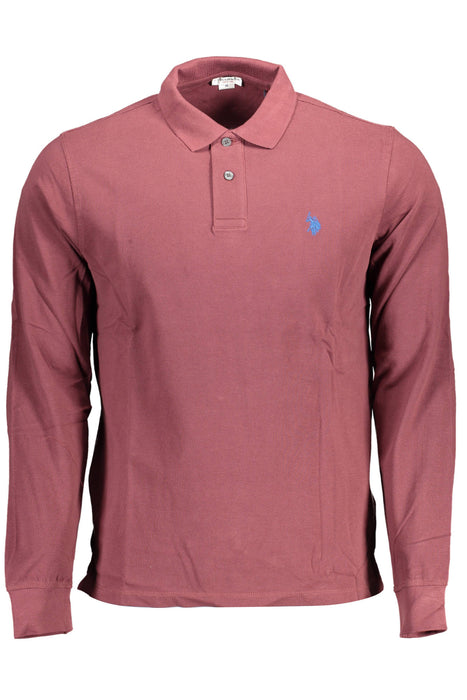 US POLO MAN PURPLE LONG SLEEVED POLO SHIRT