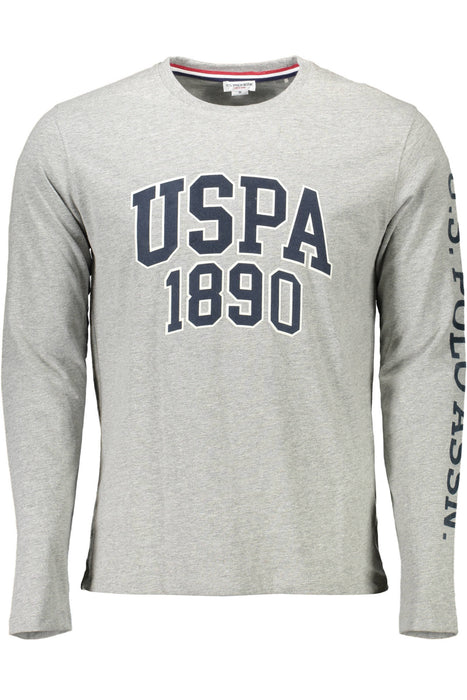 US POLO GRAY MENS LONG SLEEVE T-SHIRT